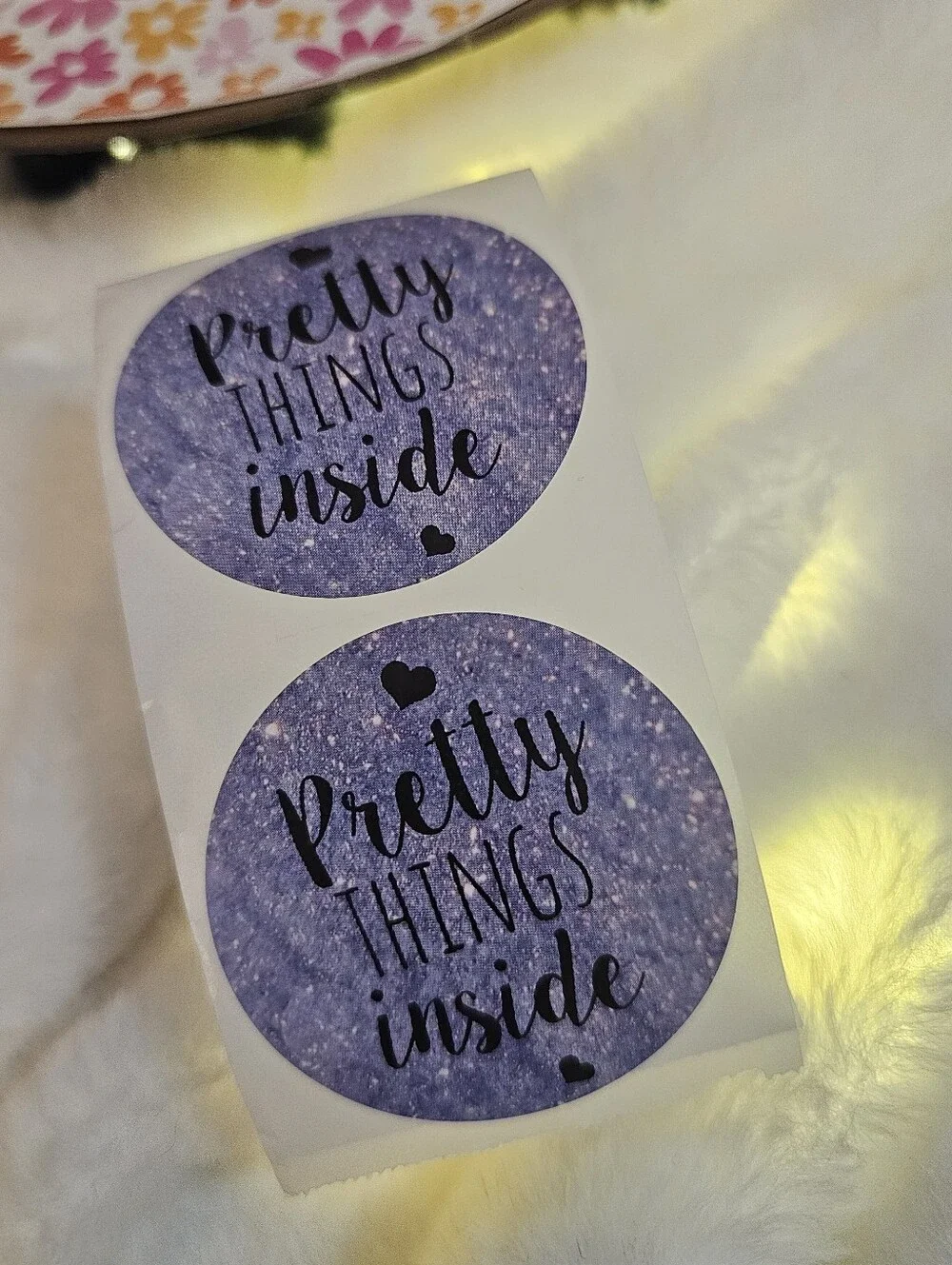 30 Count Stickers Pretty Things  Dark Purple